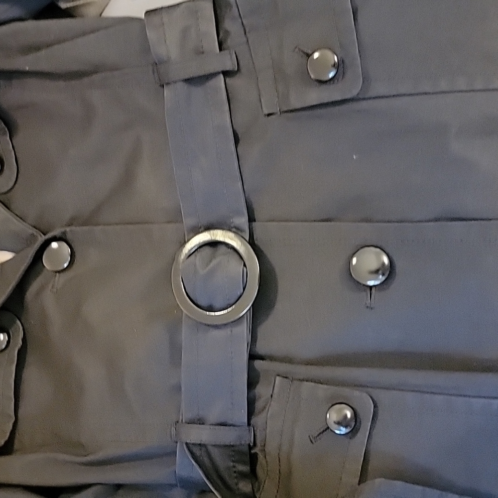 NWOT Banana Republic Essential Black Belted Trench Coat Size: L - Picture 10 of 11